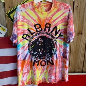 Vintage 90s Alvany Mon Tie Dye T-shirt Size XL
One single stitch